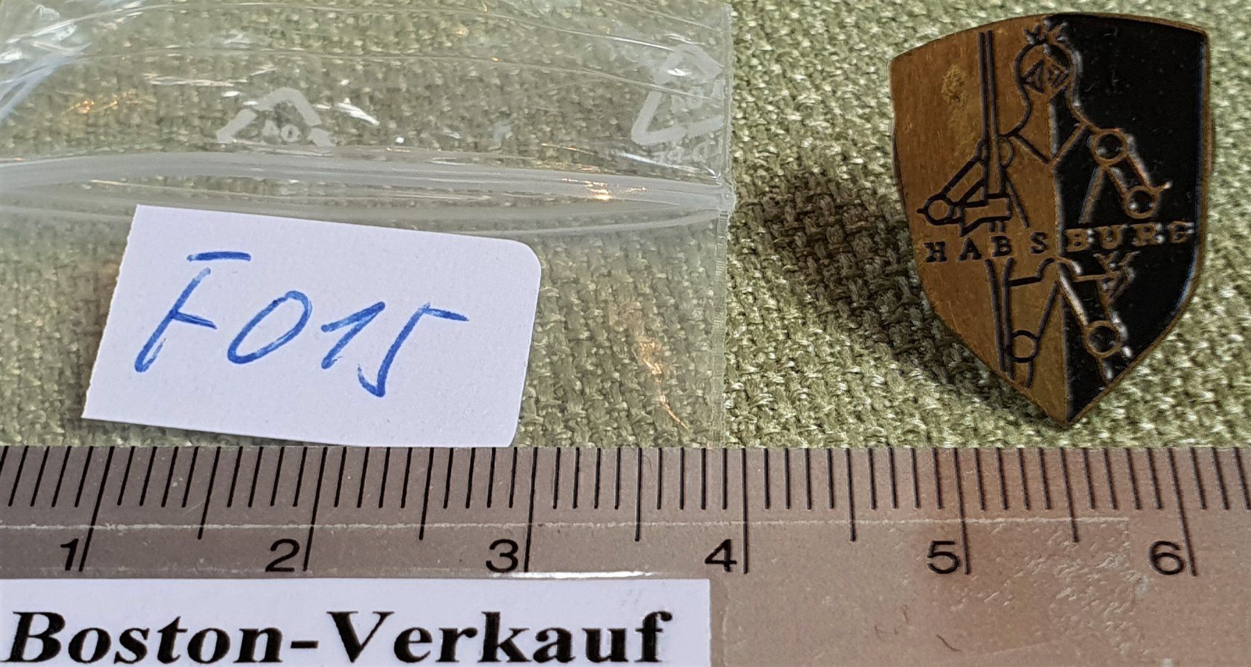 Bottoni: F015 - Revers Knopf Habsurg Ritter – Usato da Reinach BL venduto da Boston-Verkauf 4