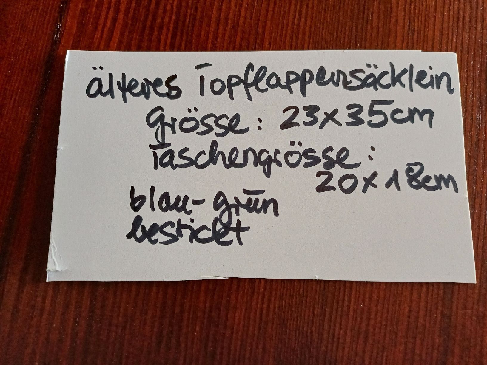 Stoffe: Älteres Topflappensäcklein – Neu (gemäss Beschreibung) aus Gächliwil von lesidees 4