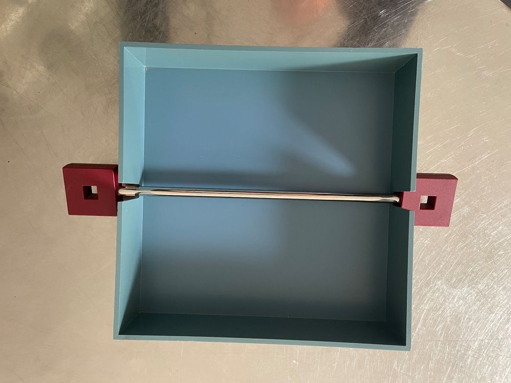 SUPERDANT Serviettenhalter Aus Acryl - Vintage Holzoptik In Blau-Grün Für Küche & Party