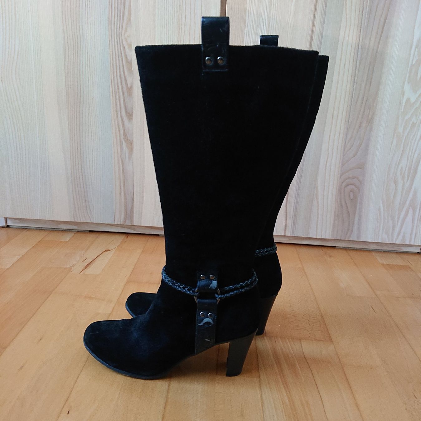 Roberto Santi Damenschuhe: Schwarze Wildleder Stiefel Gr. 38 – Gebraucht aus Aarau von kassandras 5