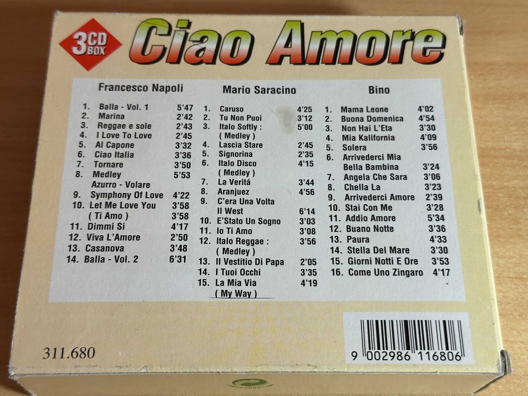 CDs: Ciao Amore - Hits aus Italien - 3 CD – D'occasion à Rikon im Tösstal par Alpenmutz 1