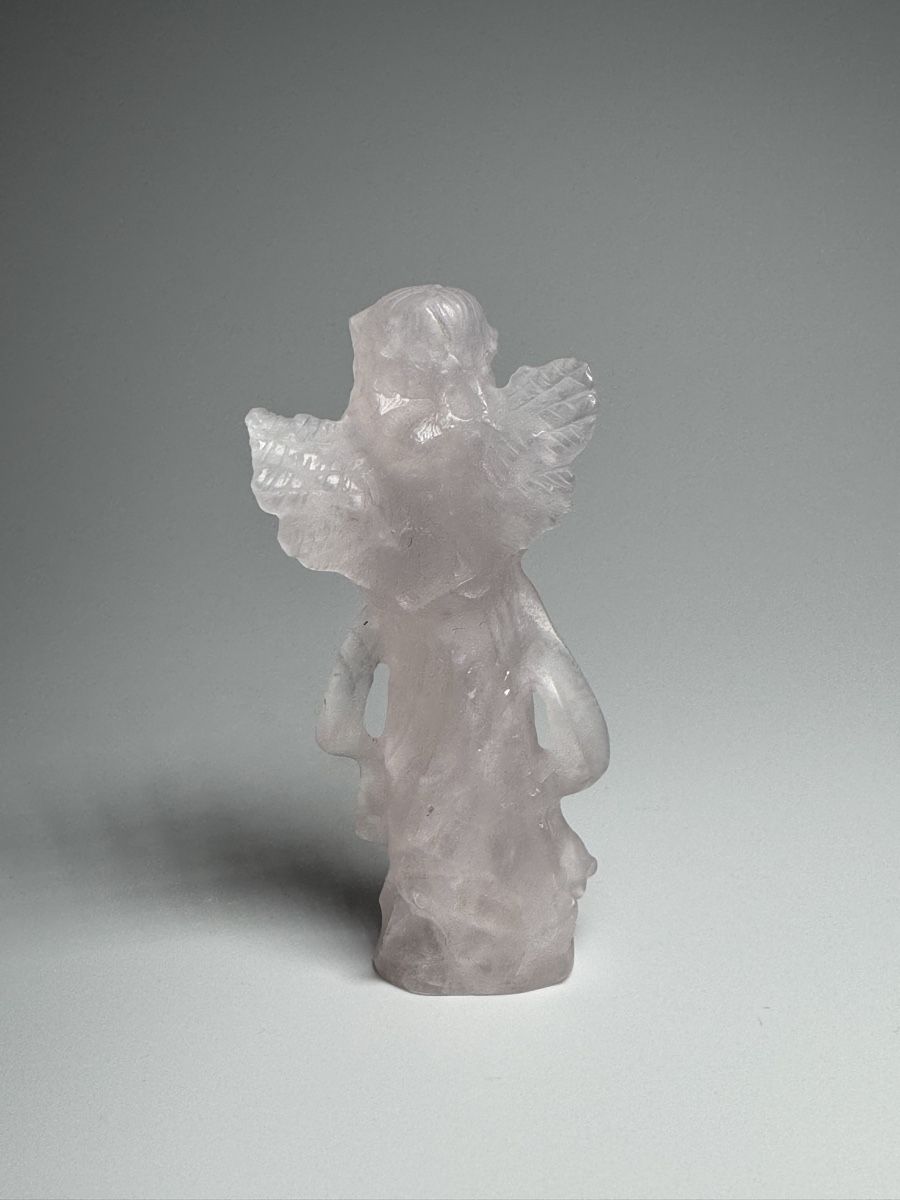 Skulpturen & Statuen: Exklusiver Engel aus ice Rosequartz – Neu und originalverpackt aus Zürich von unique2010 2