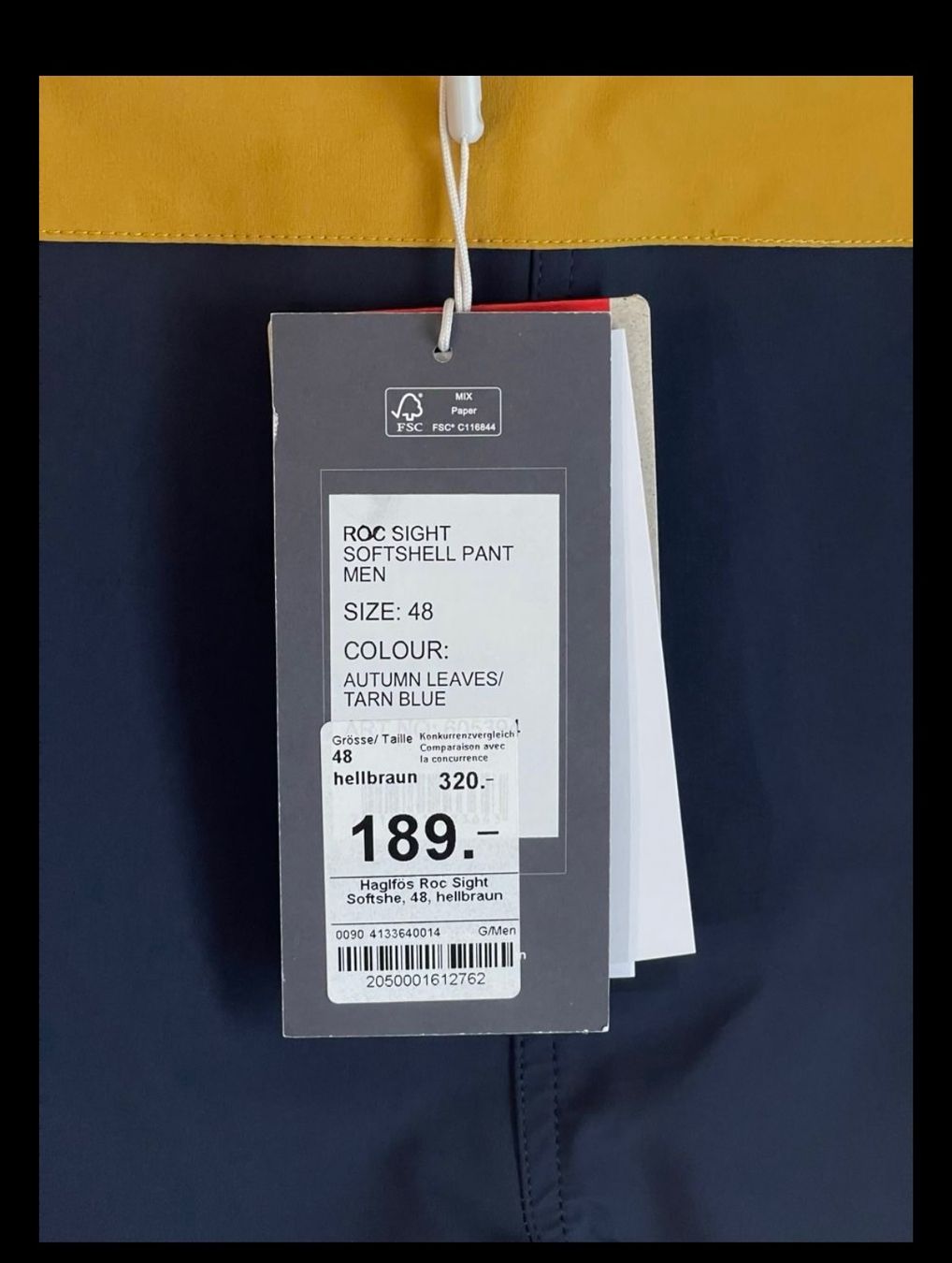 Haglöfs Pantaloni: HAGLÖFS Roc Sight Softshell Pant Men Orange et bleu - 48 – Nuovo e nell'imballaggio originale da Hauterive NE venduto da Leo_o 4