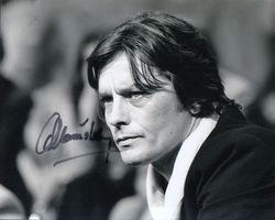 Alain Delon - orig. sign. AUTOGRAMM MIT Grossfoto