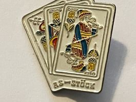 1 Pin AS Stöck Jasskarten