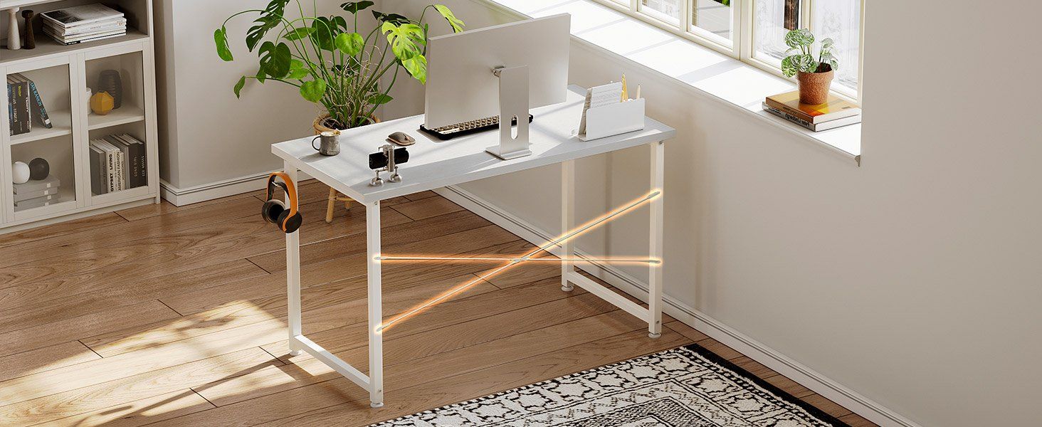 Scrivanie: Bürotisch weiss, Schreibtisch 100x48cm, Computertisch – Nuovo e nell'imballaggio originale da Zürich venduto da MueDes 9