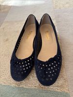 Ballerine in camoscio blu – traforate – n. 38