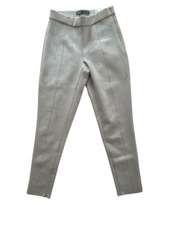 Zara Wildlederhose beige Gr. M