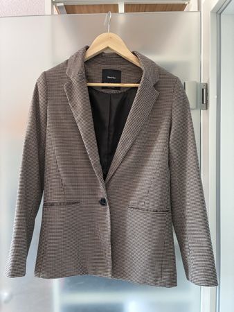 Blazer Bershka kariert braun schwarz Gr. XS