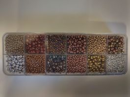 Preciosa Rocailles Glasperlen Perles Sortierbox Gold/Bronze