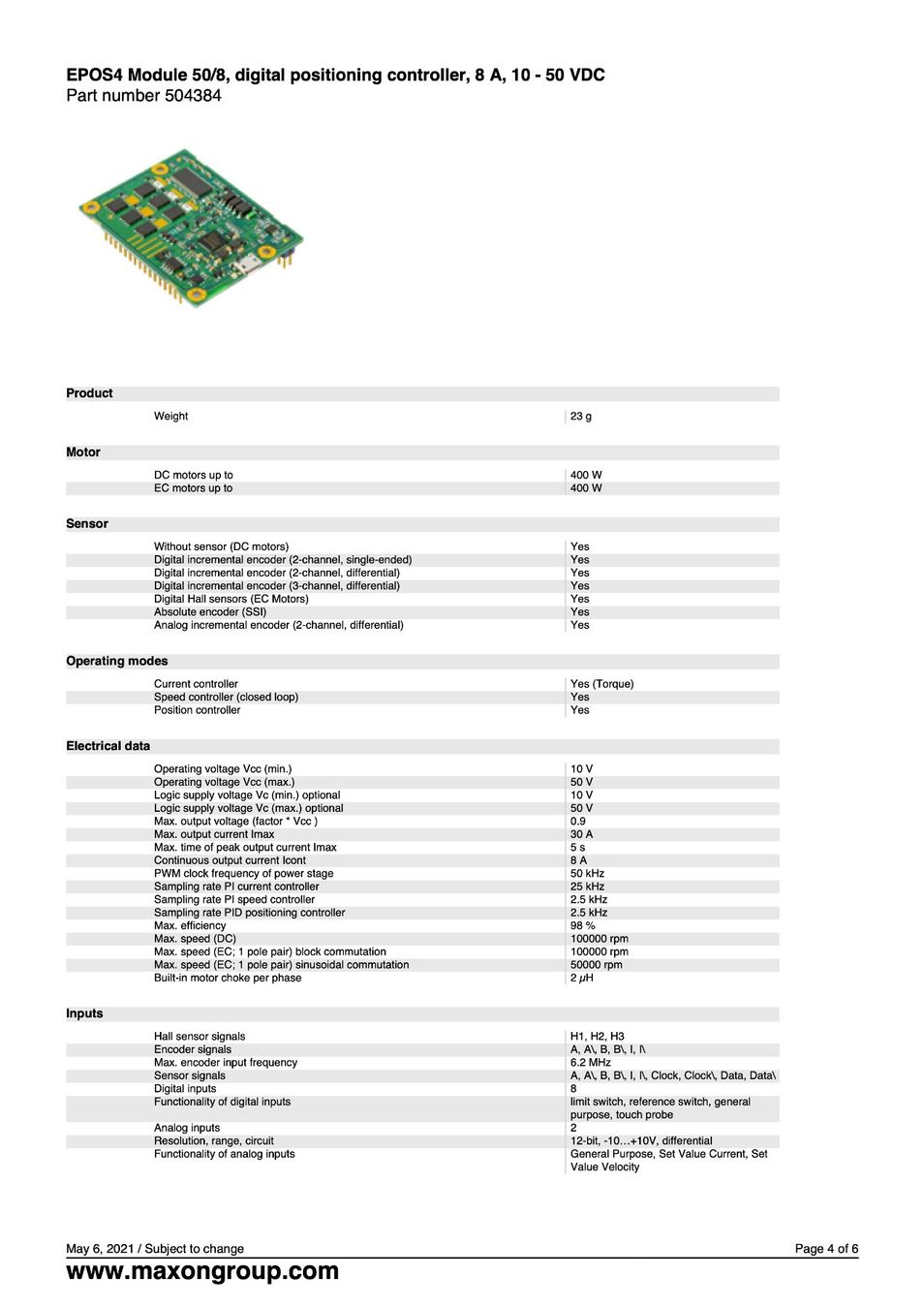 Maxon Elektronikbauteile: maxon EPOS4 Module 50/8 NEU versiegelt P/N 504384 – Neu und originalverpackt aus Zürich von florian.kilian