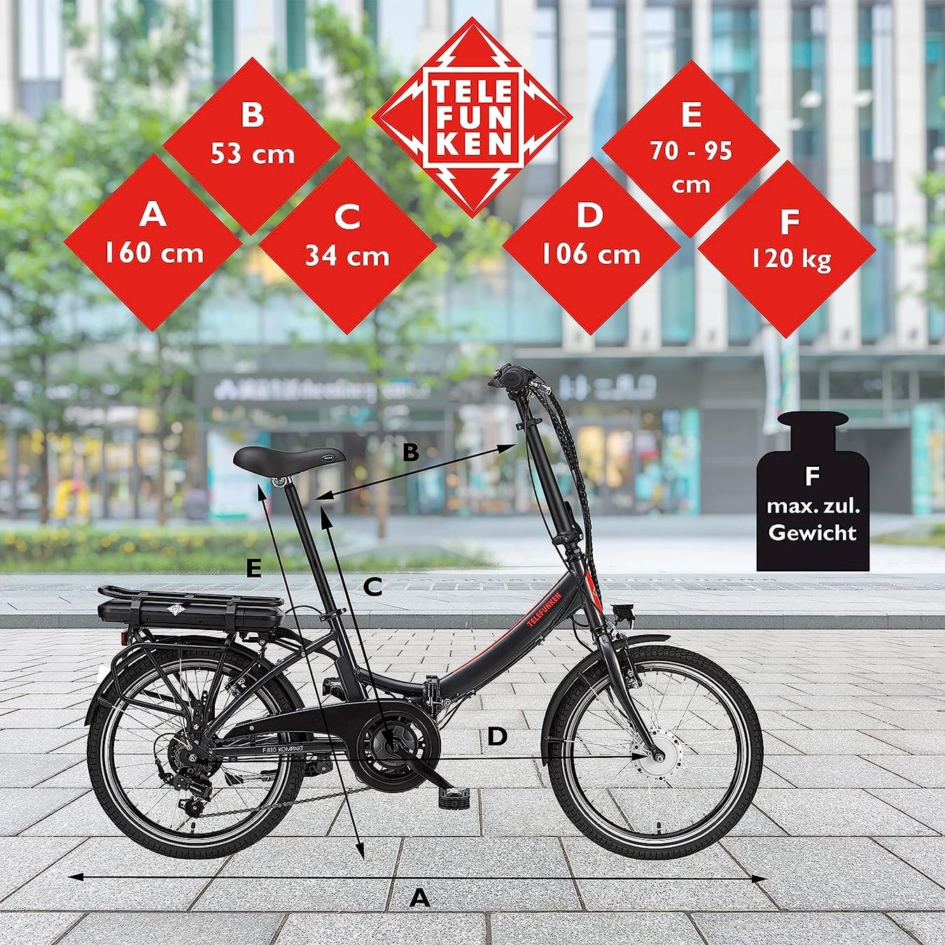 Biciclette: Telefunken E-Bike Kompakt F810 – Nuovo e nell'imballaggio originale da Bottighofen venduto da zaap 7