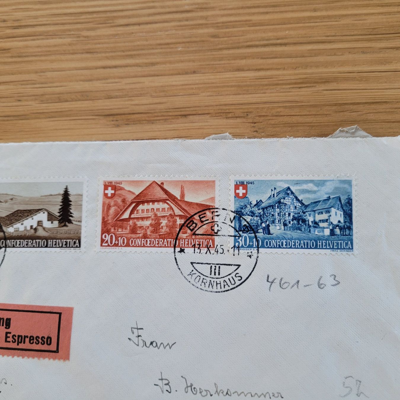Alle Briefmarken: Brief Bern 1945 Rorschach Express – Gebraucht aus Biel/Bienne von Destockweb 1