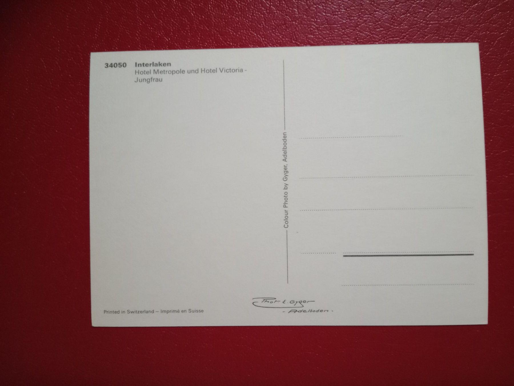 Cartoline postali: Interlaken Bern mit Hotels (951) – Usato da Küttigen venduto da Melisch1000 1