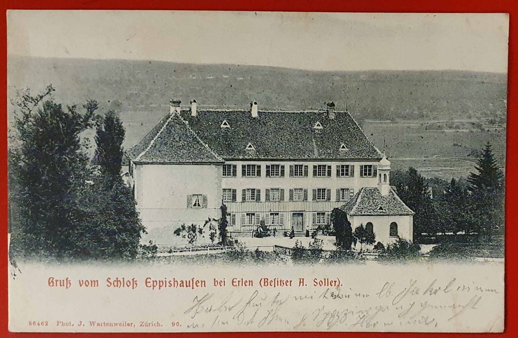 Cartoline postali: Erlen 1904 - Schloss Eppishausen – Usato da Kreuzlingen venduto da Rschweiz1