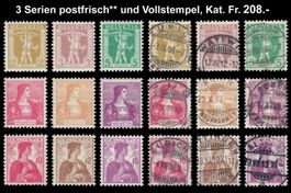 1907 Tellknabe & Brustbild** und Vollstempel, Kat Fr. 208.-