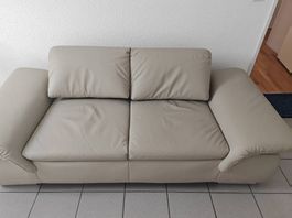2er sofa leder