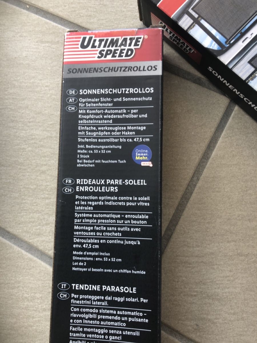 Toutes les pièces détachées: Ultimate Speed Roller Sunshade 2-Piece Set 53cm – Neuf (Voir description) à Baltschieder par Miumiu21 2