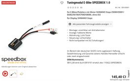 Tuningmodul E-Bike SPEEDBOX 1.0 für Shimano-Motoren