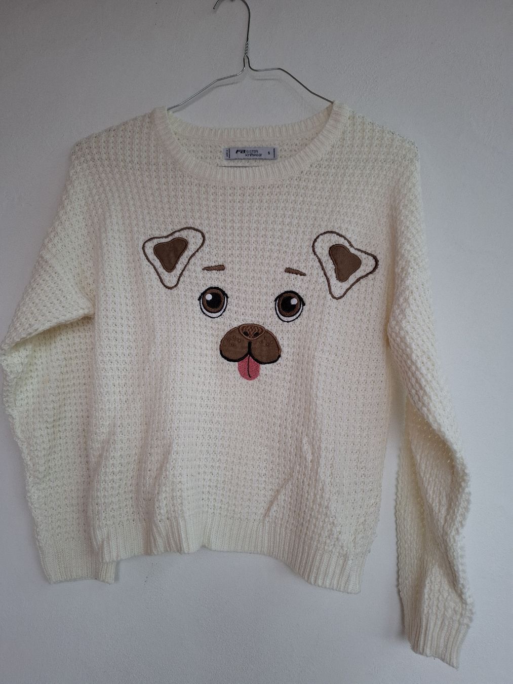 Maglioni & Felpe: Pullover FB Sister weiss Hundemotiv Grösse S  – Usato da Zuchwil venduto da bvj_5t82
