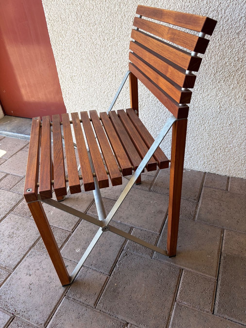 Sedie: 4 Teakholz-Stühle "Xylofon" Terrasse – Usato da Wagen venduto da wolf115 4