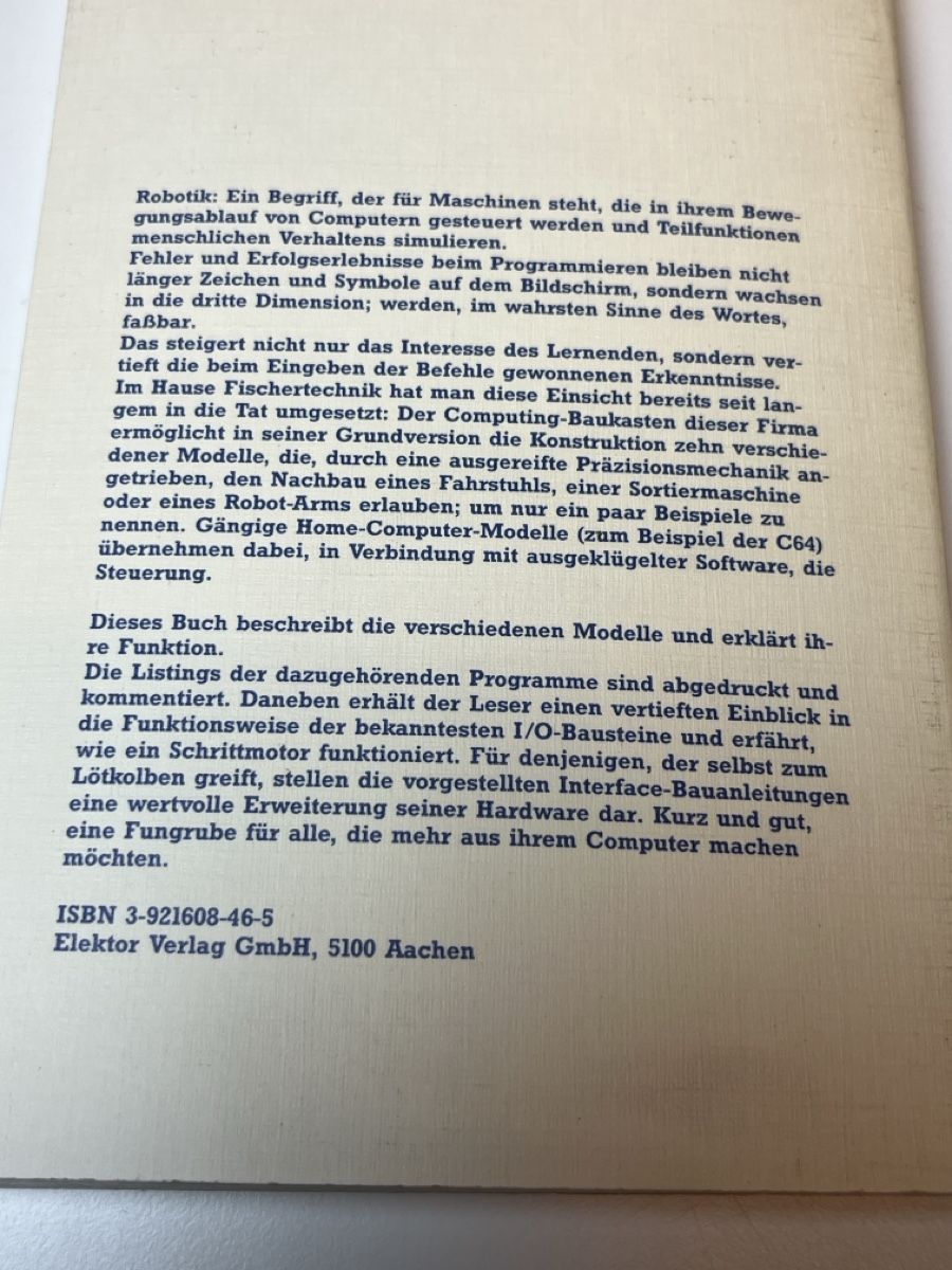 Bücher: Fachbuch Robotik mit dem Homecomputer J.P.M. Steeman gebrauc – Gebraucht aus Dettighofen von Moshop 1