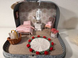 Haus-Köfferchen mittel / rose - für eine Maileg Maus