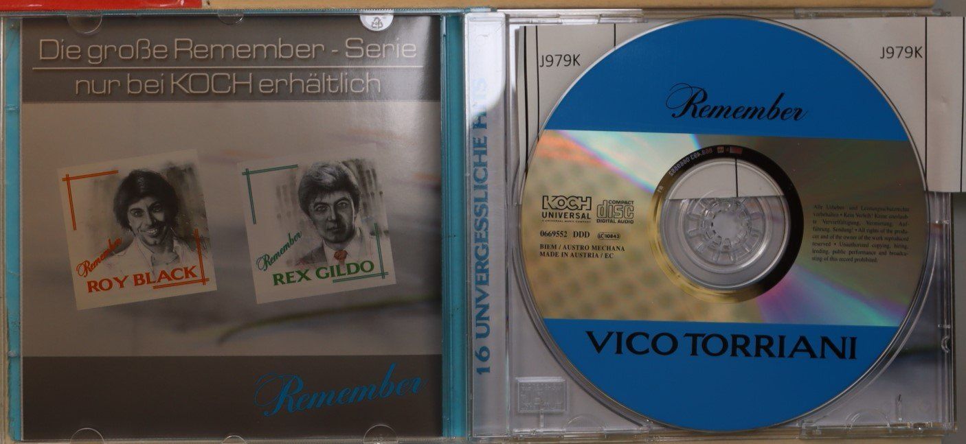 CD: Vico Torriani -Remember – Usato da Luzern venduto da CONTENTI 1