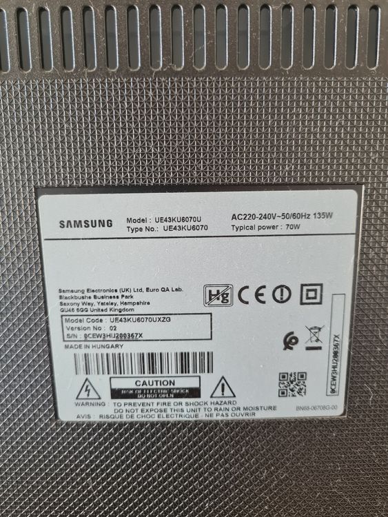 Samsung Smart TV UE43KU6070U 43 Zoll | Kaufen auf Ricardo