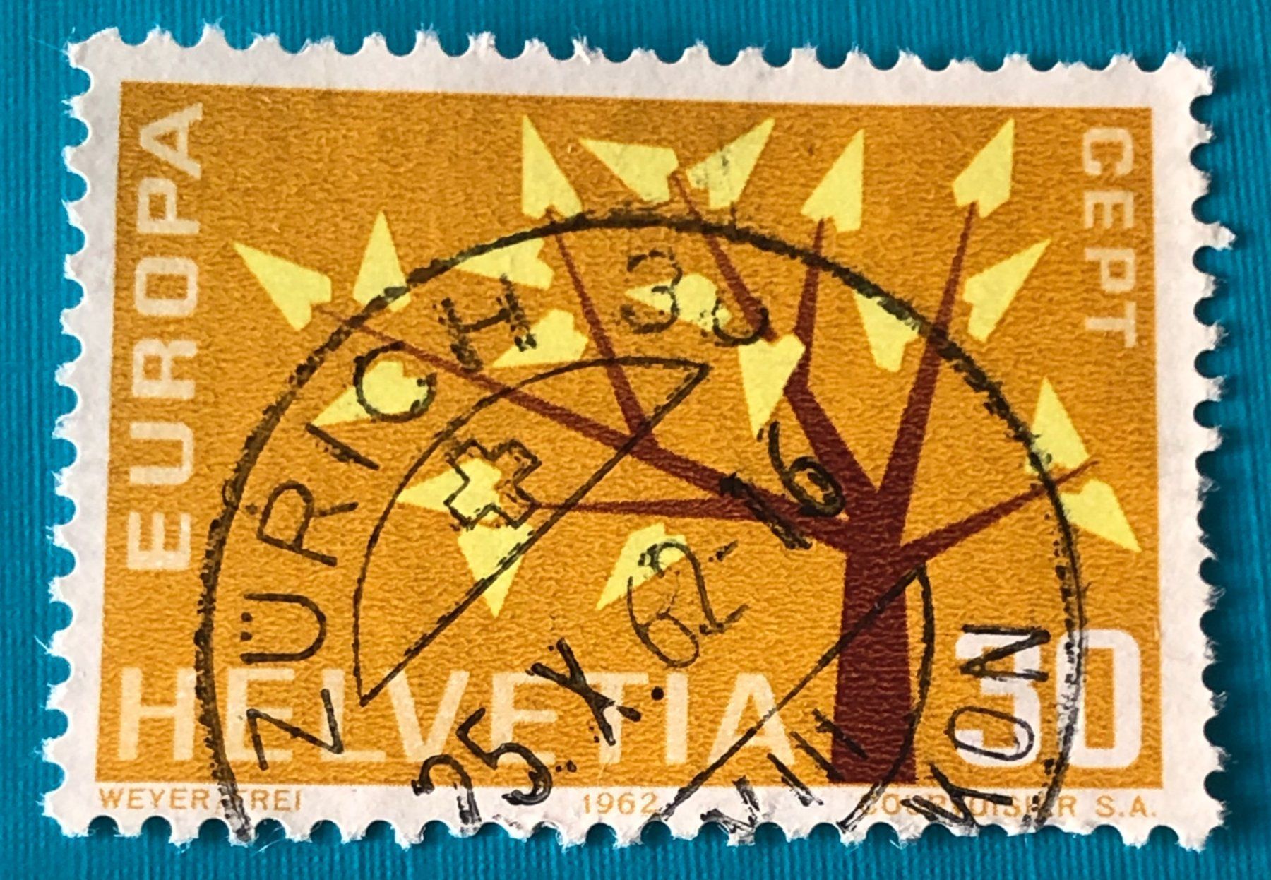 Tutti i francobolli: Nr.389 mit Vollstempel Zürich – Usato da Aarau venduto da Billa007