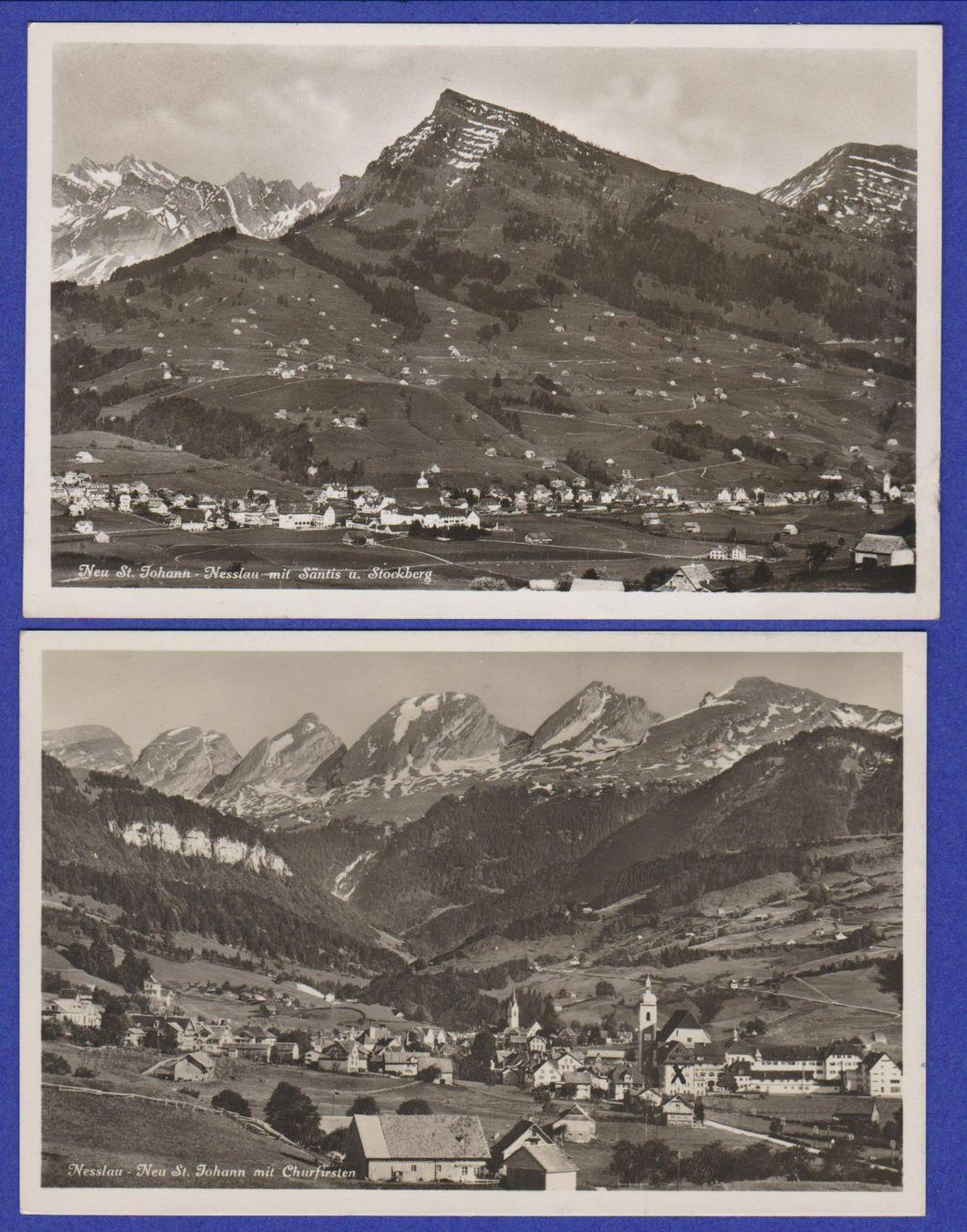 Cartoline postali: Neu St. Johann  -  3 alte Ansichtskarten 1930er Jahre – Usato da Vitznau venduto da Ropaku 3