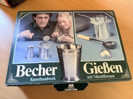 Nürnberger Meisterzinn Bechergiess-Set komplett –Zinngiessen