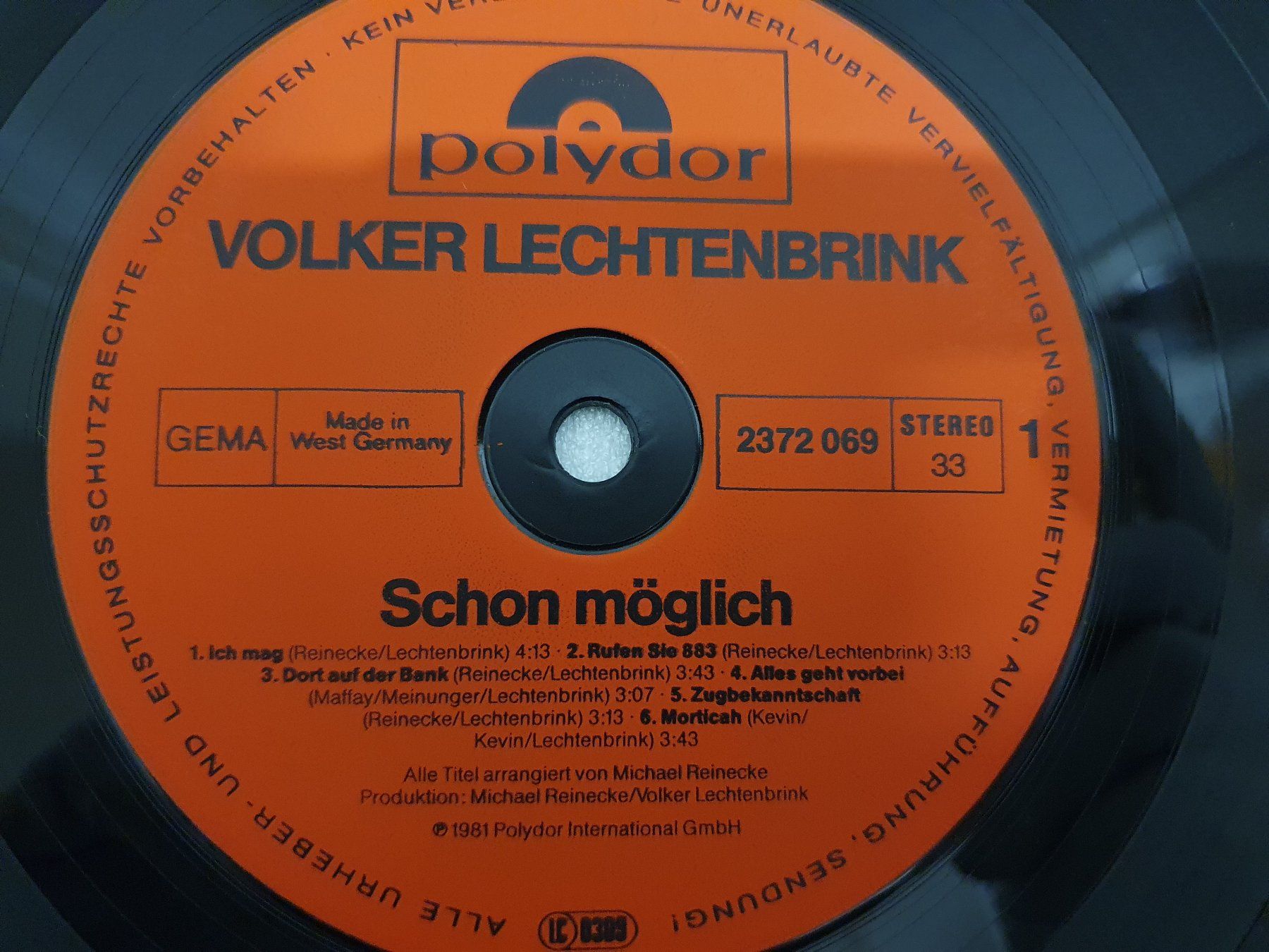 Schallplatten: Volker Lechtenbrink – Schon Möglich – Gebraucht aus Uster von Vinyl-Leidenschaft 3