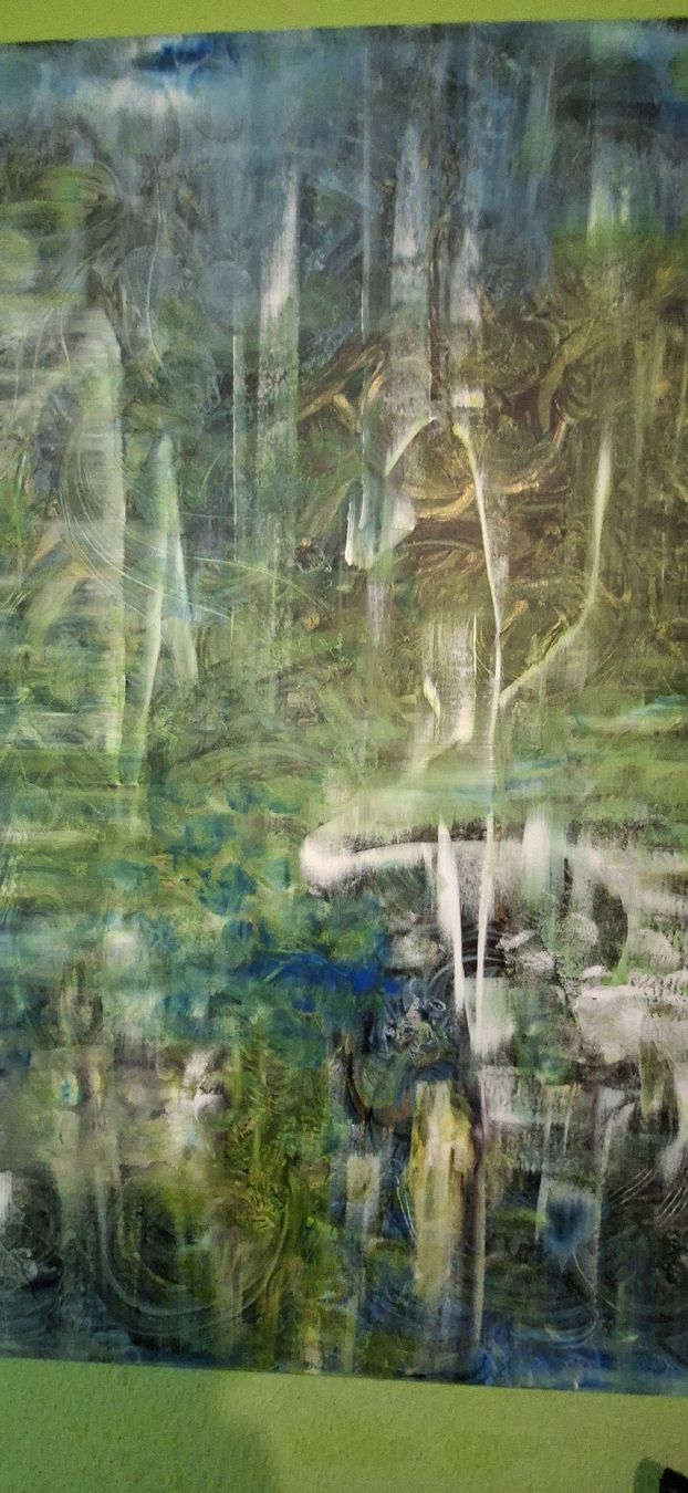 Dipinti: Gemälde " Schwanensee " handmade 80×100 – Nuovo (secondo la descrizione) da Riehen venduto da Steinbock1970 4