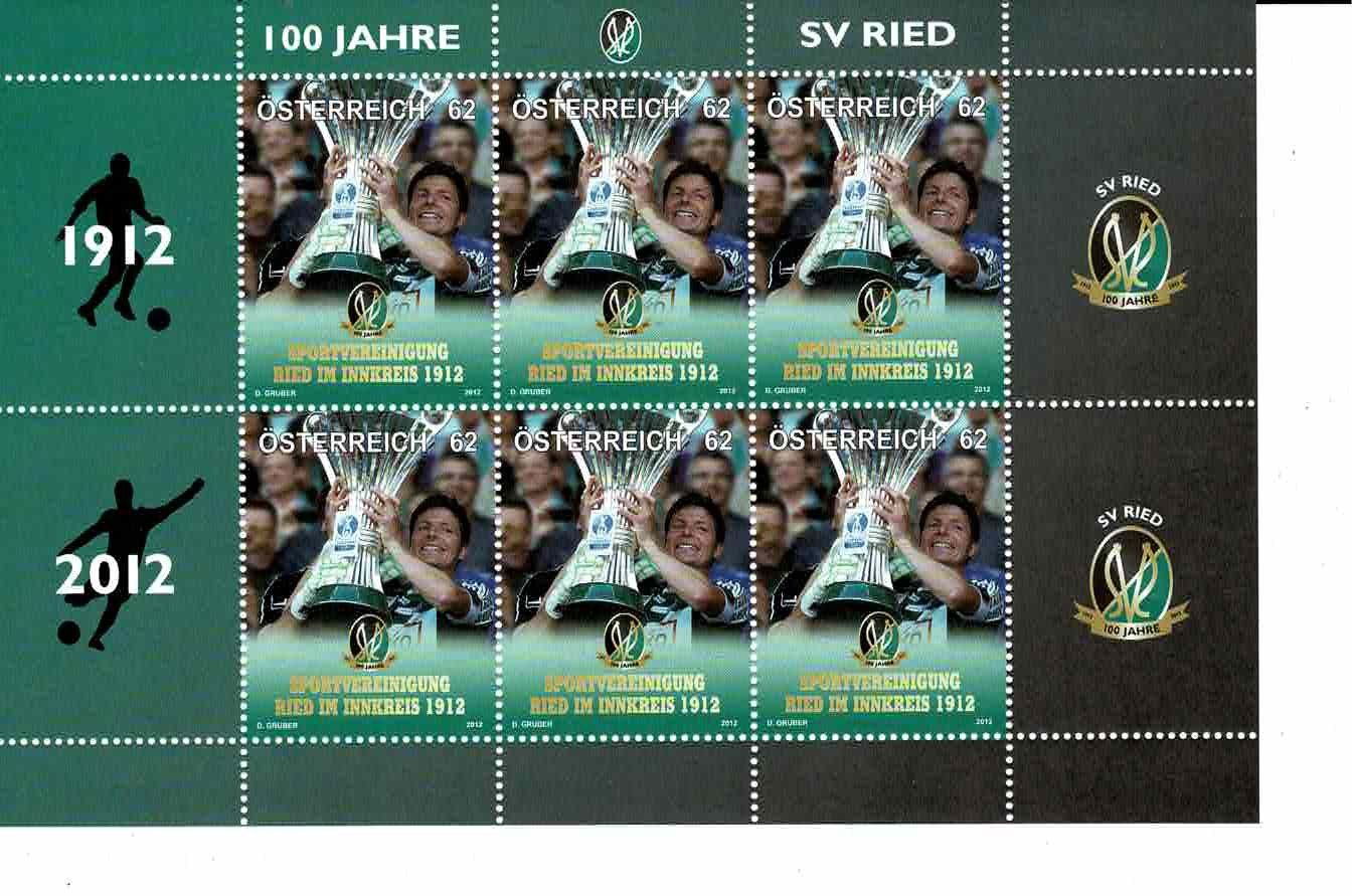 Alle Briefmarken: 100 Jahre SV Ried 1 KB ** – Neu (gemäss Beschreibung) aus Lausanne von Whorvath