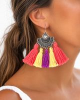 Bunte Boho Ohrringe – Handmade in Frankreich – Quasten