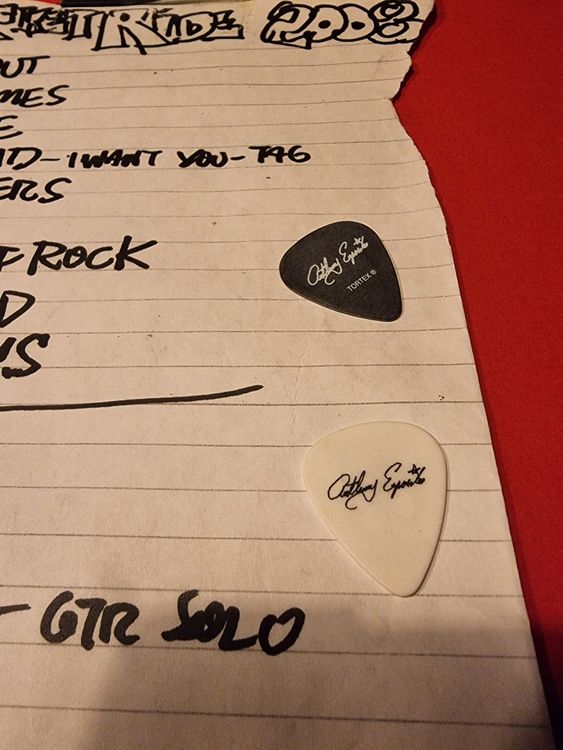 ROCKET RIDE Ace Frehley band Tour Setlist, guitar picks Kiss Kaufen