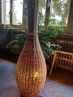 Vintage Rattan Stehlampe (ABM)
