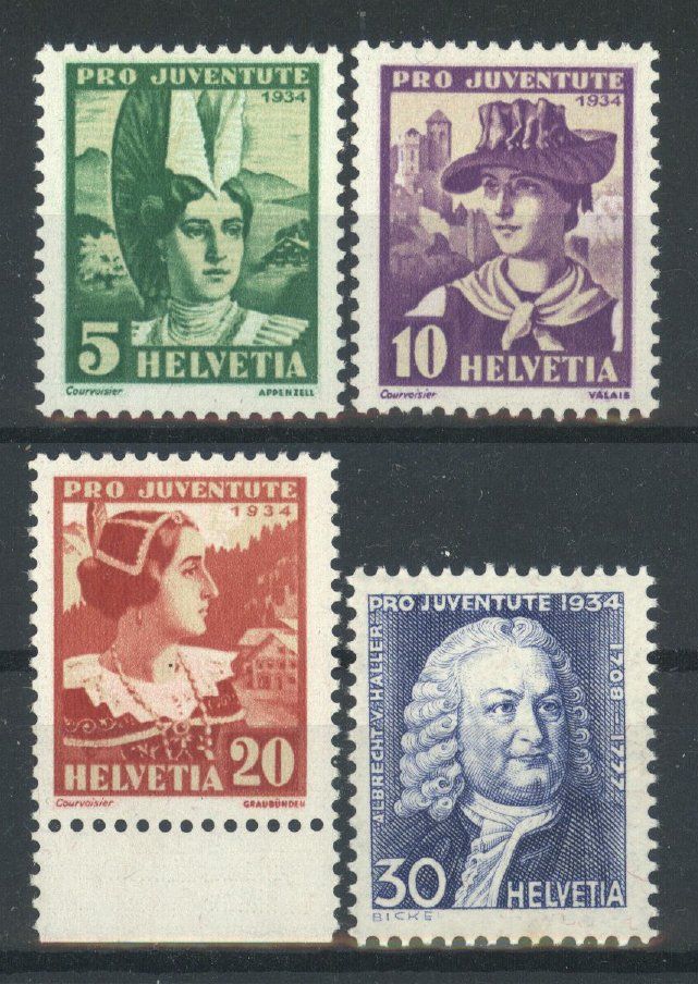 Tutti i francobolli: 1934, Pro Juventute ** – Usato da Willisau venduto da Vollstempel