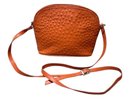 STRAUSSENLEDER TASCHE STRAUSS ECHT LEDER LUXUS PUUR ORANGE