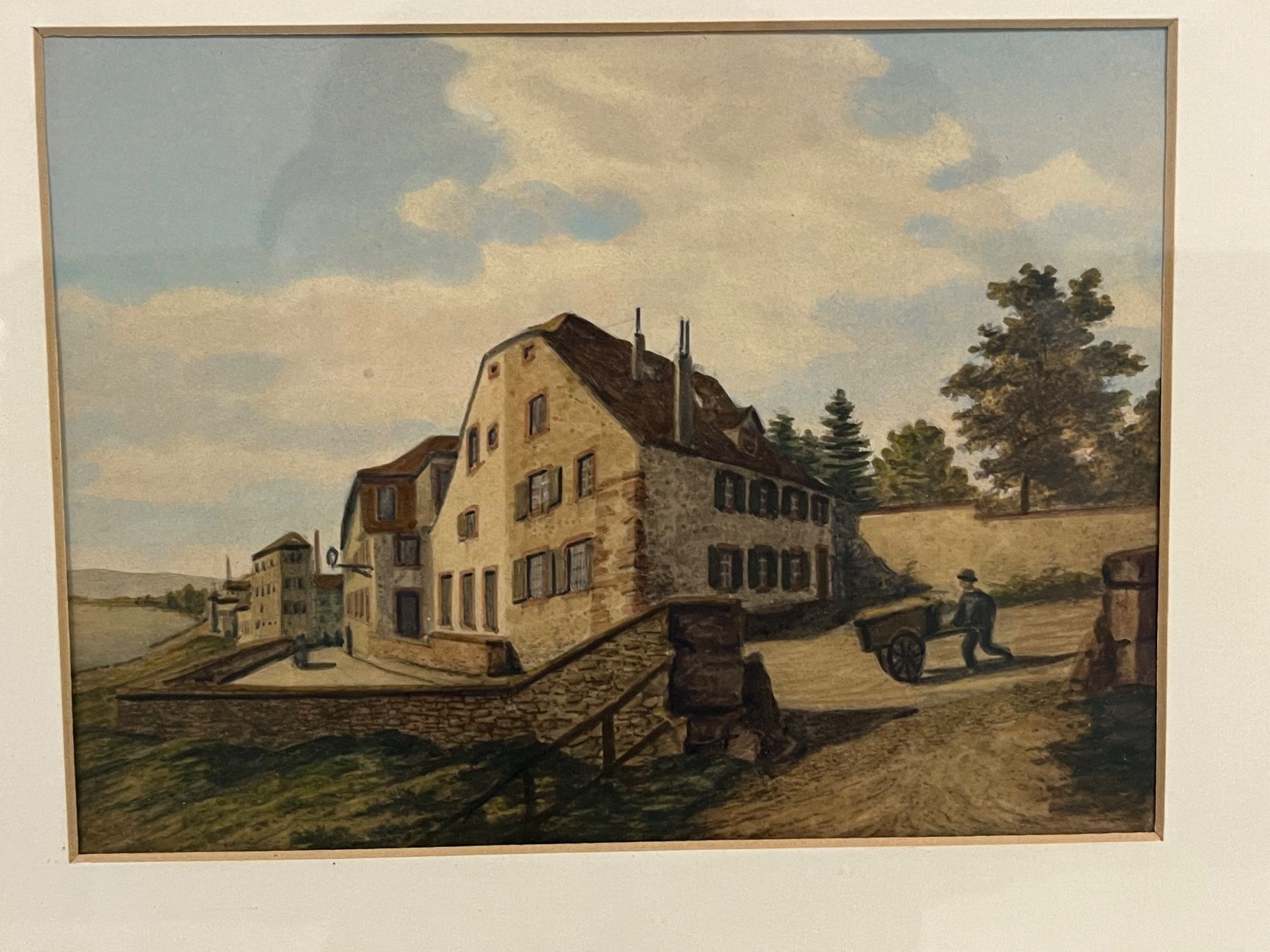 Dipinti: Alte Bauernhausszene Originalgemälde – Usato da Basel venduto da PAUL_ART 1