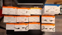 Audiokabel diverse, assortiert 41 Stück, 12 Sorten, wie Bild