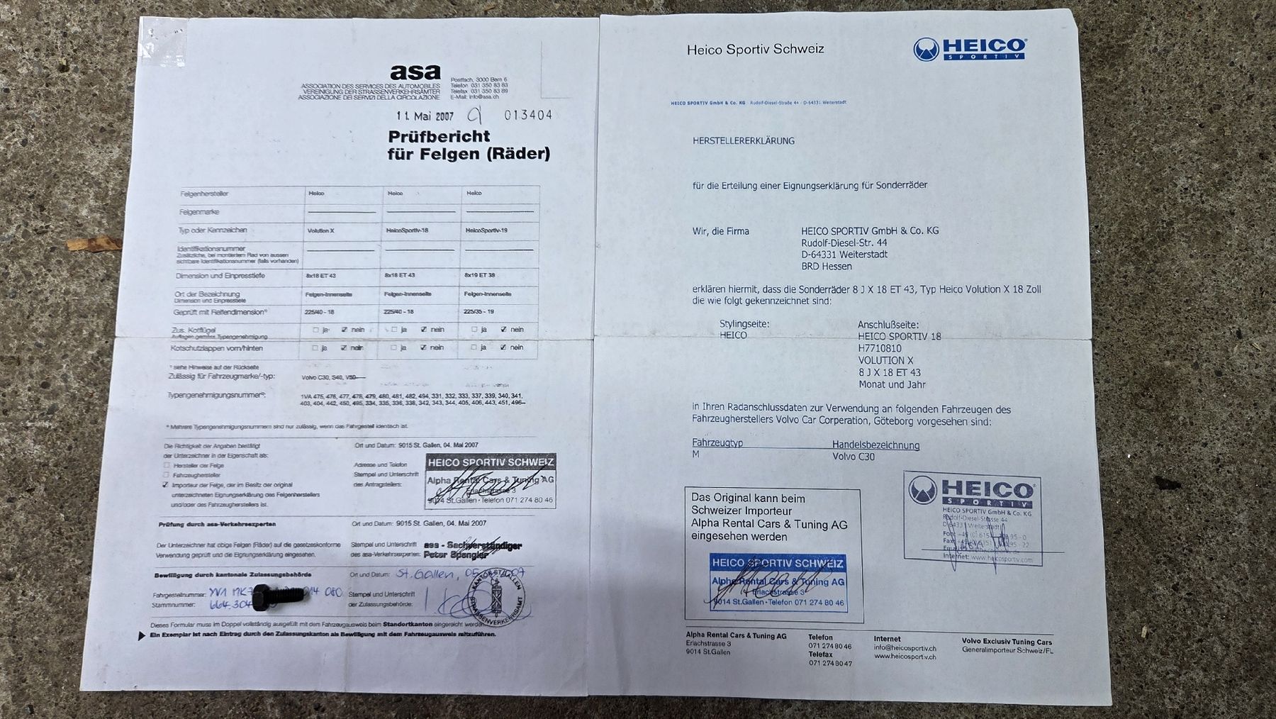 Volvo Pneumatici & Ruote complete: Heico Felgen 8x18" – Usato da Holziken venduto da Juergu96 9