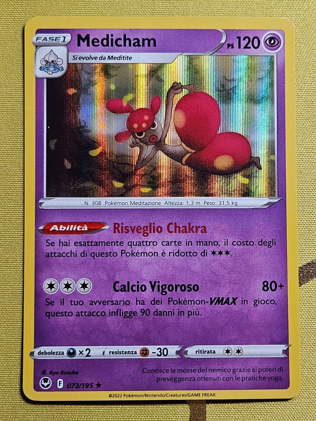 Pokémon Carte collezionabili: Silver Tempest - Medicham 073/195 IT – Usato da Bellinzona venduto da Pokemarco