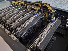 Mining Rig Komplettset mit 7x RX 570 GPUs
