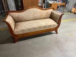 schönes antikes Sofa Biedermeier Massivholz Nussbaum