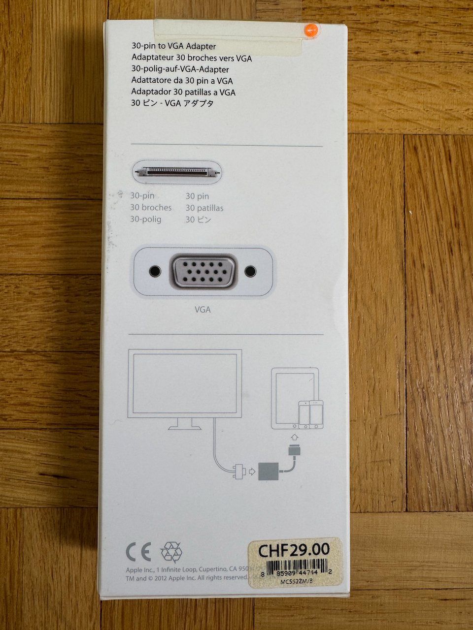 Apple Unità & Adattatore: Apple  30-pin to VGA Adapter – Nuovo e nell'imballaggio originale da Zürich venduto da kanausonric 1