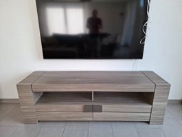 Meuble TV bois 180x57x48 cm couleur chêne occasion