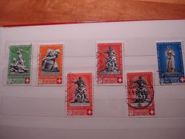 Satz Pro Patria 1940, o, 3 verschiedene Calven