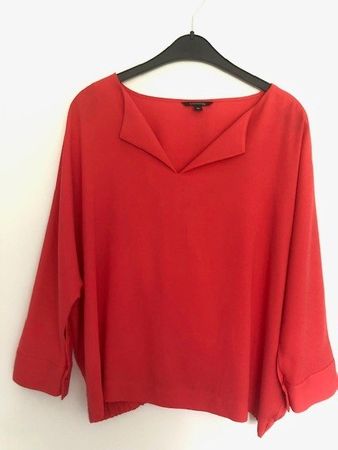 Damenbluse Korallenrot, Comma, Gr. 38, NEU
